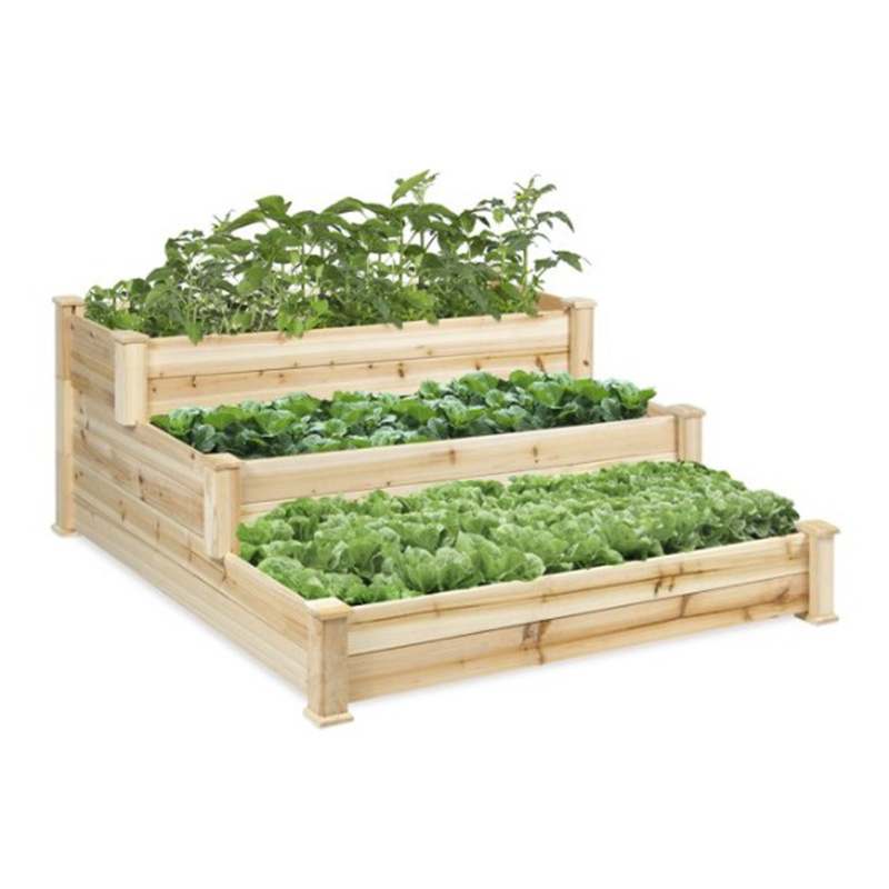 Kit de jardinieră de grădină cu 3 niveluri din lemn de brad pentru plante, ierburi, legume, grădinărit în aer liber Design cu etaje 49' x 49' x 22' Kit de jardinieră de grădină cu 3 niveluri din lemn de brad pentru plante, ierburi, legume, grădinărit în aer liber Design cu etaje 49' x 49' x 22'