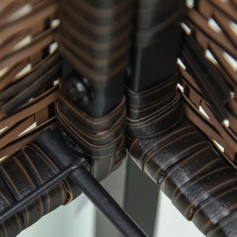 Cutie de jardiniera din ratan pentru interior/exterior, cu suport de depozitare a sculelor dedesubt și zonă de lucru ridicată, robustă, 28' H