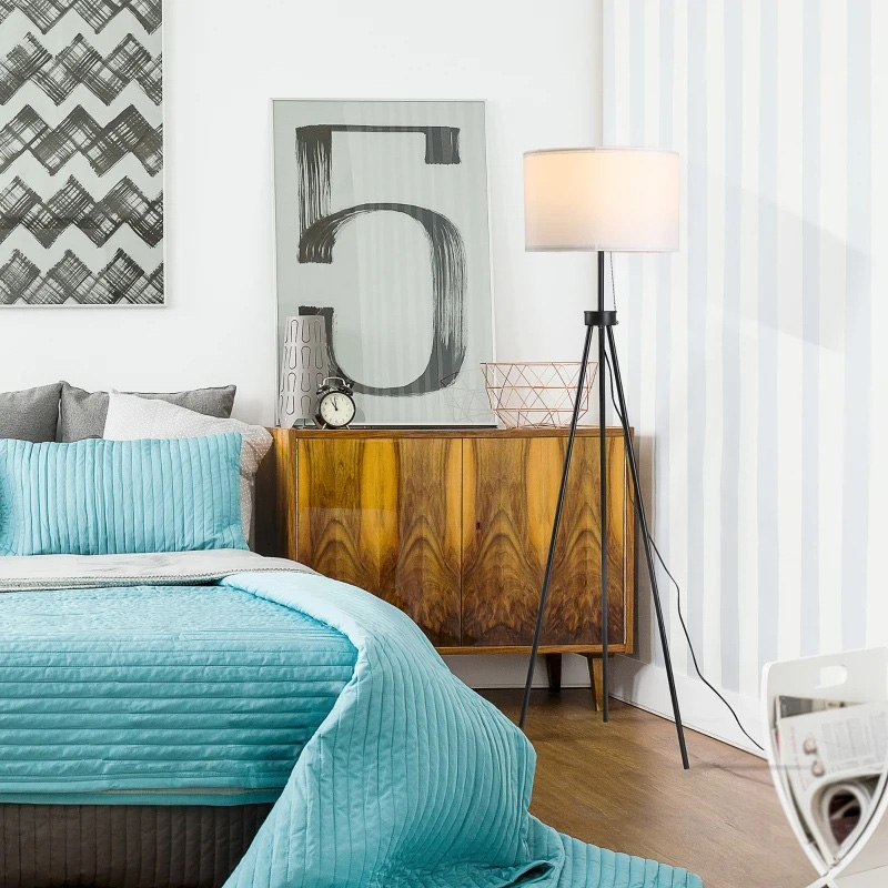 Lampă de lectură modernă cu podea înaltă, cu pedală de comutare