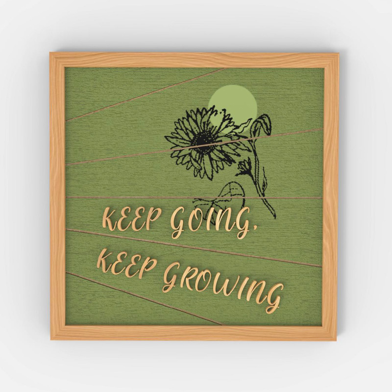 Decor de perete din lemn pentru mașină de cusut acasă