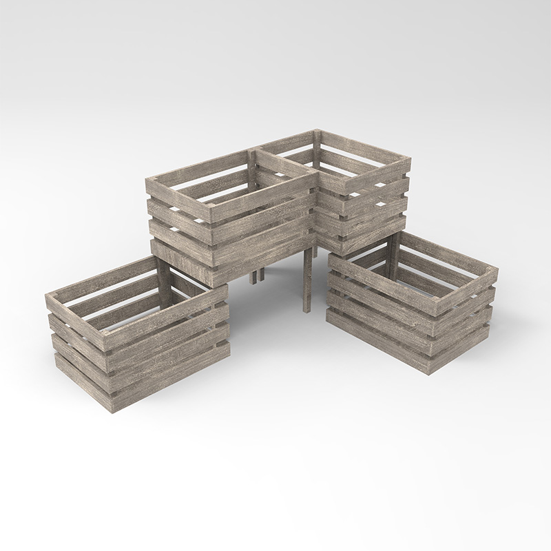 Cutie de jardinieră de sine stătătoare cu 3 niveluri pentru legume, ierburi, flori