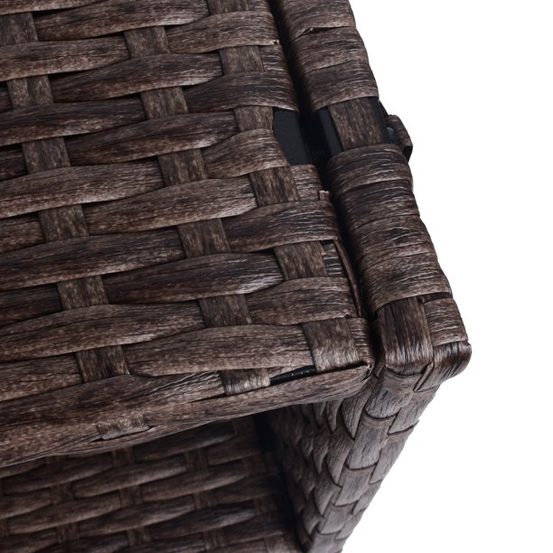 Cutie de jardiniera din ratan pentru interior/exterior, cu suport de depozitare a sculelor dedesubt și zonă de lucru ridicată, robustă, 28' H