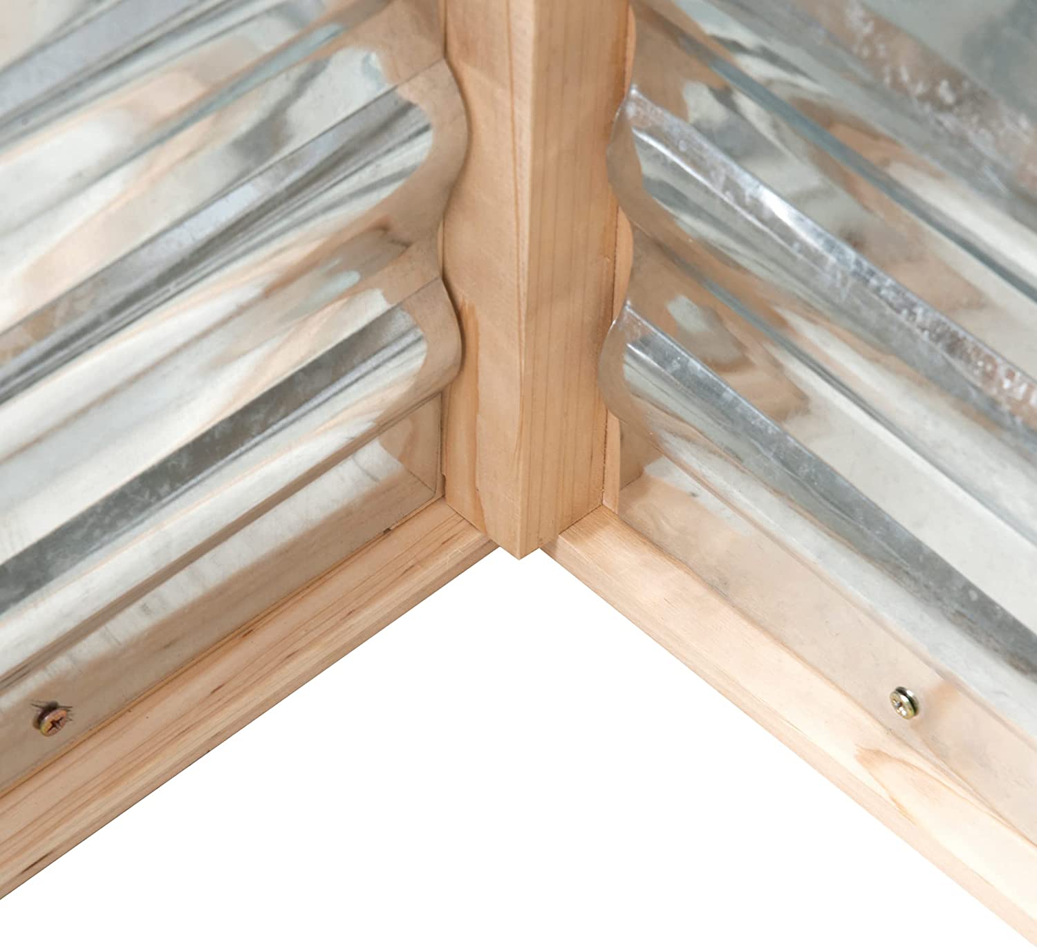 Kit pat de flori de grădină înălțat cu seră, jardinieră din lemn cu cadru rece, natural