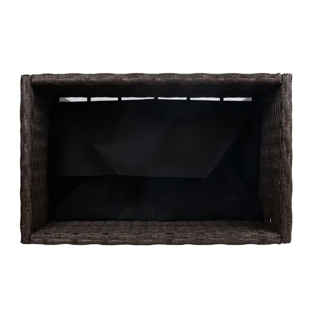 Cutie de jardiniera din ratan pentru interior/exterior, cu suport de depozitare a sculelor dedesubt și zonă de lucru ridicată, robustă, 28' H