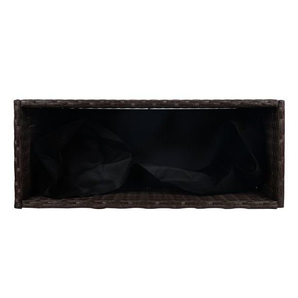 Cutie de jardiniera din ratan pentru interior/exterior, cu suport de depozitare a sculelor dedesubt și zonă de lucru ridicată, robustă, 28' H