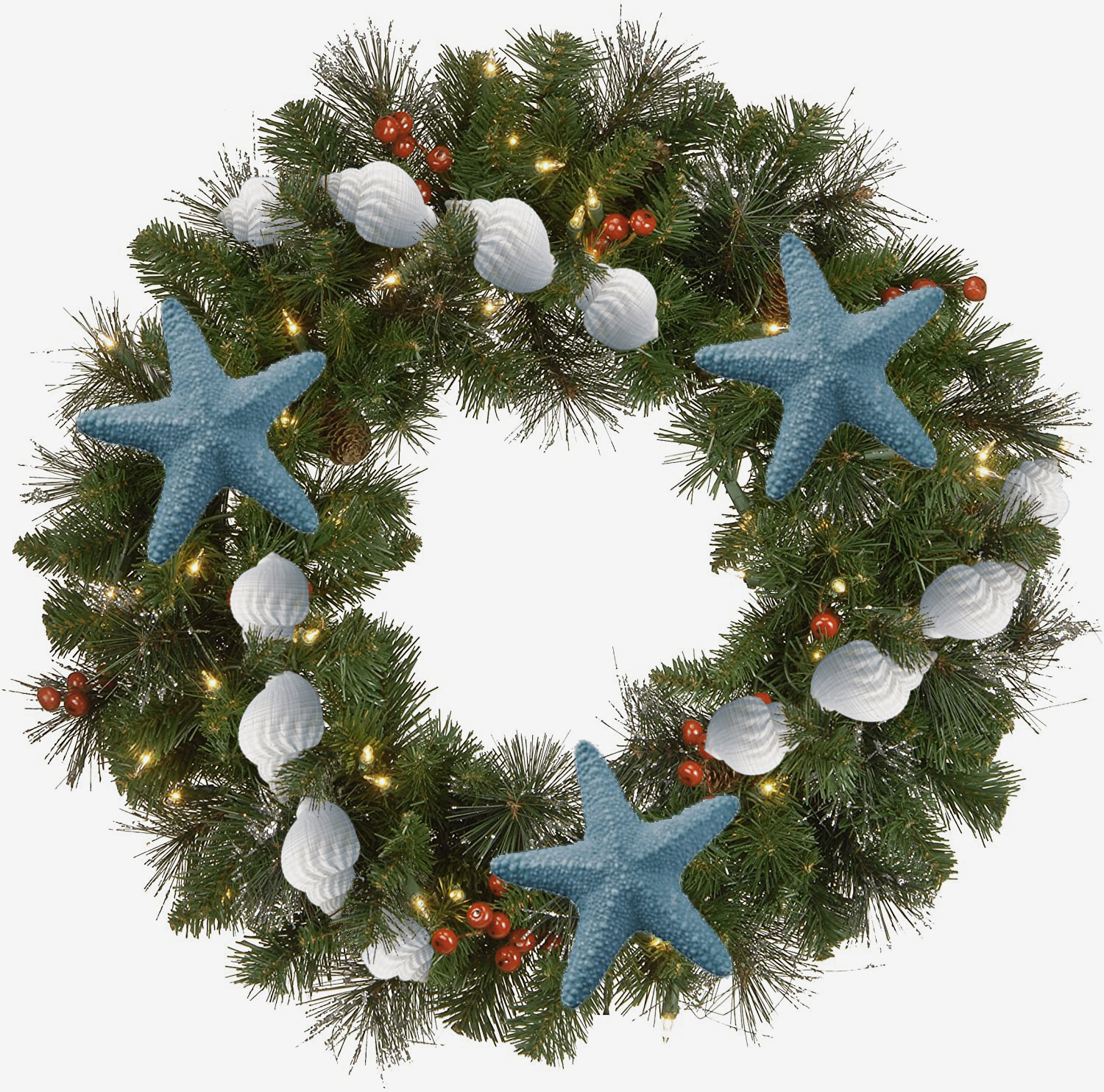 Lixincrafts decor sanctuar pe litoral, decor în stil mare, coroană de scoici