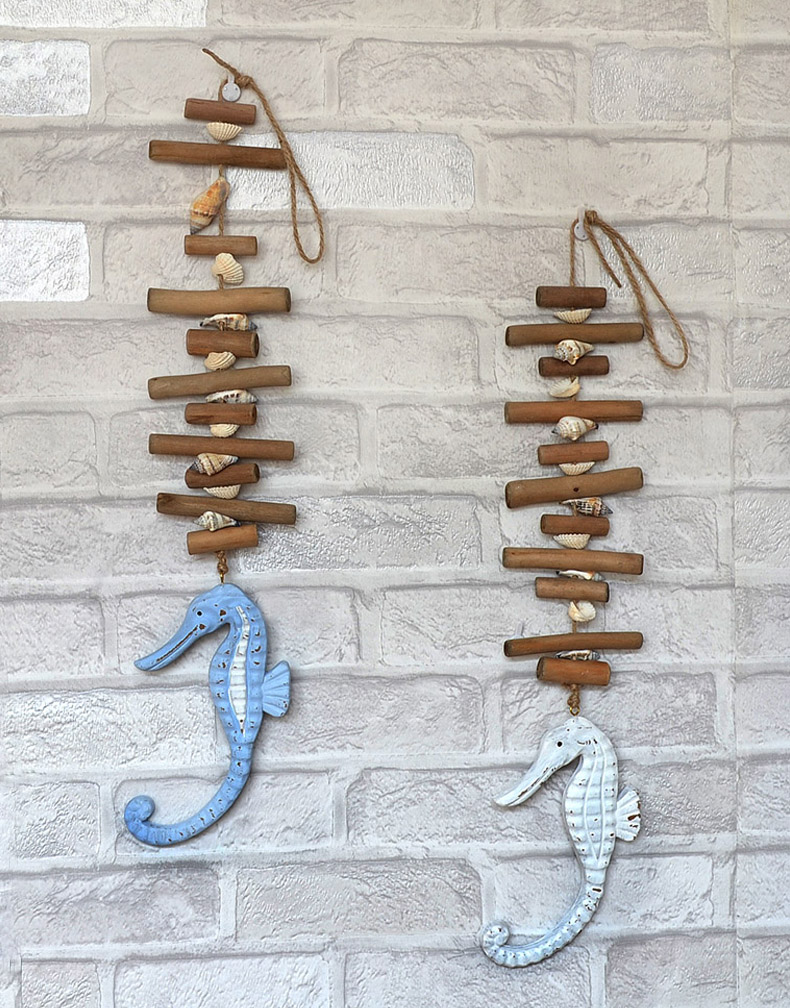 Lixincrafts decor sanctuar pe malul mării, decor în stilul mării, roată de navă - decor pește