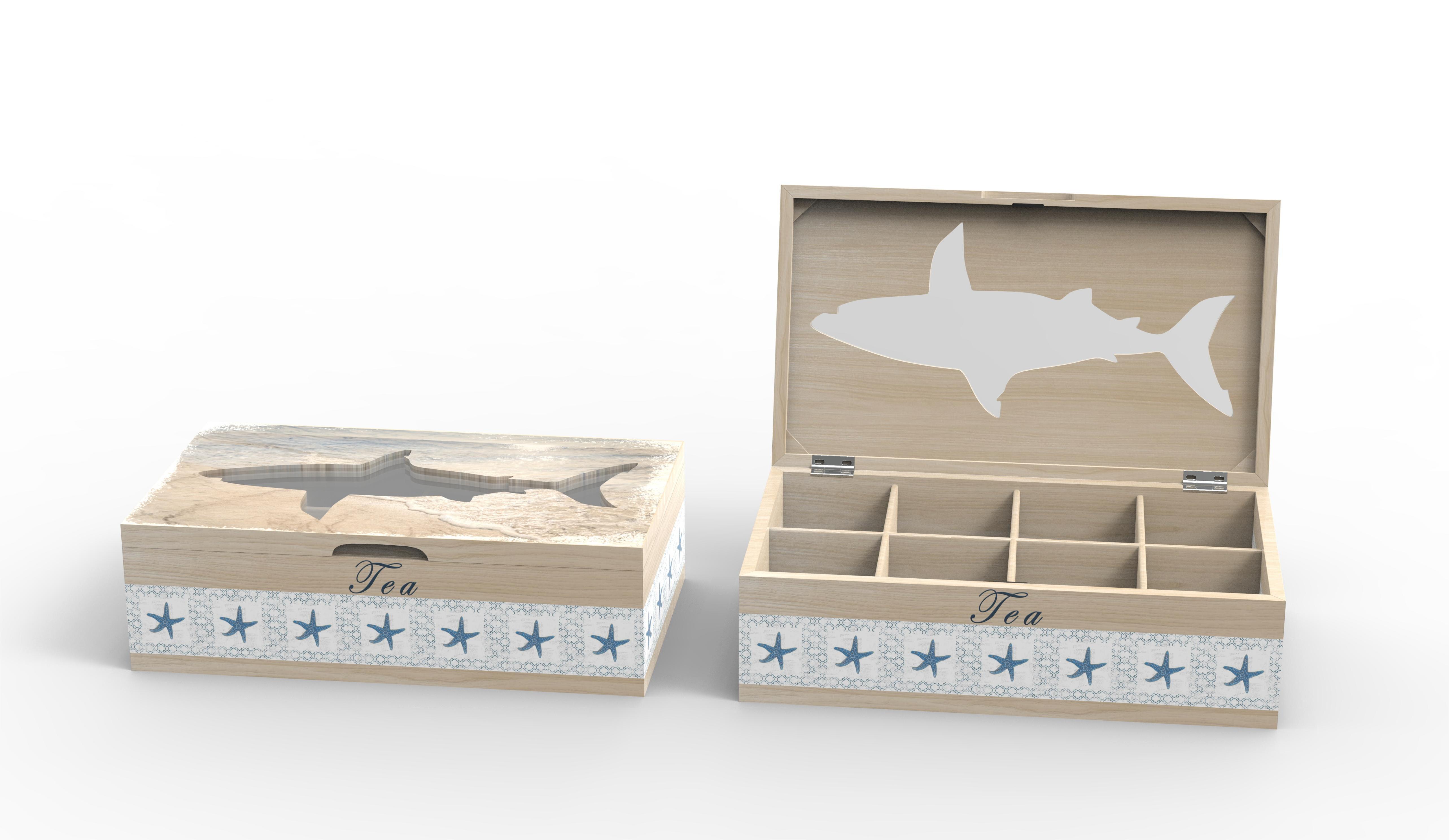 Lixincrafts decor sanctuar pe litoral, decor în stil mare, cutie de ceai